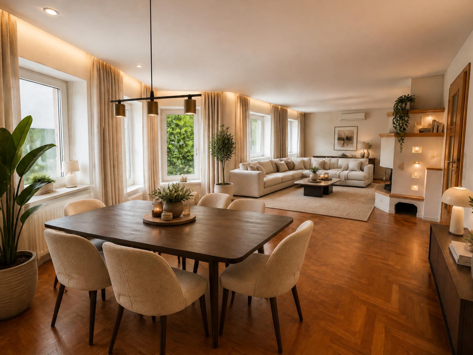 Ki generiert Wohnzimmer Einrichtungsvariante