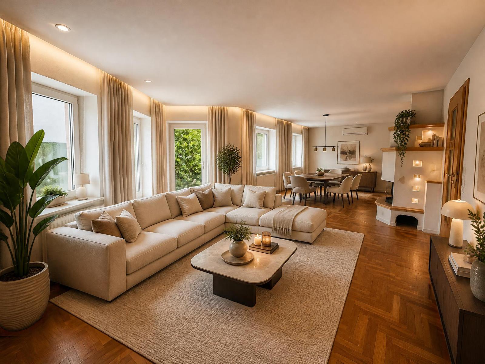 KI generiert Wohnzimmer